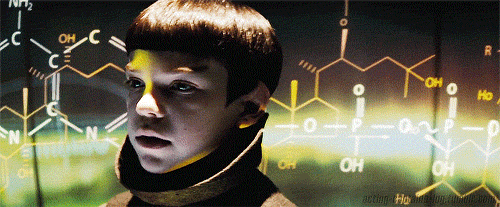Star Trek. Movie Poster. Plot summary and story structure. Young Spock studies complex equations in a learning pod.