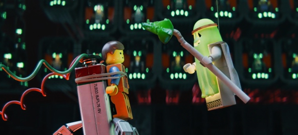 The Lego Movie. Plot summary and story structure. Ghost Vitruvius return glowing green and gives Emmet advice while he's strapped to a battery.