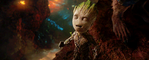 Guardians of the Galaxy Vol. 2. Plot summary and story structure. Baby Groot celebrates.