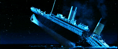 Titanic. Plot summary and story structure. The Titanic Breaks in Half