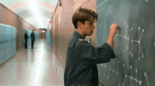 Will Hunting doing maths.