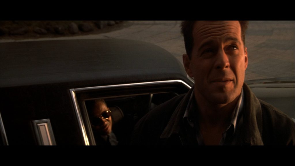 John McClane arrives at Nakatomi Tower. 